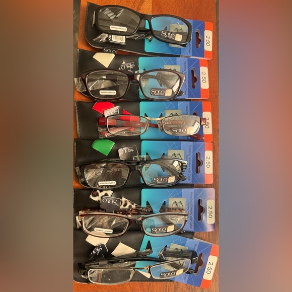 Bundle of 6 NEW fashion designer reading glasses 2.50 cute rhinestones cheaters - Picture 1 of 4